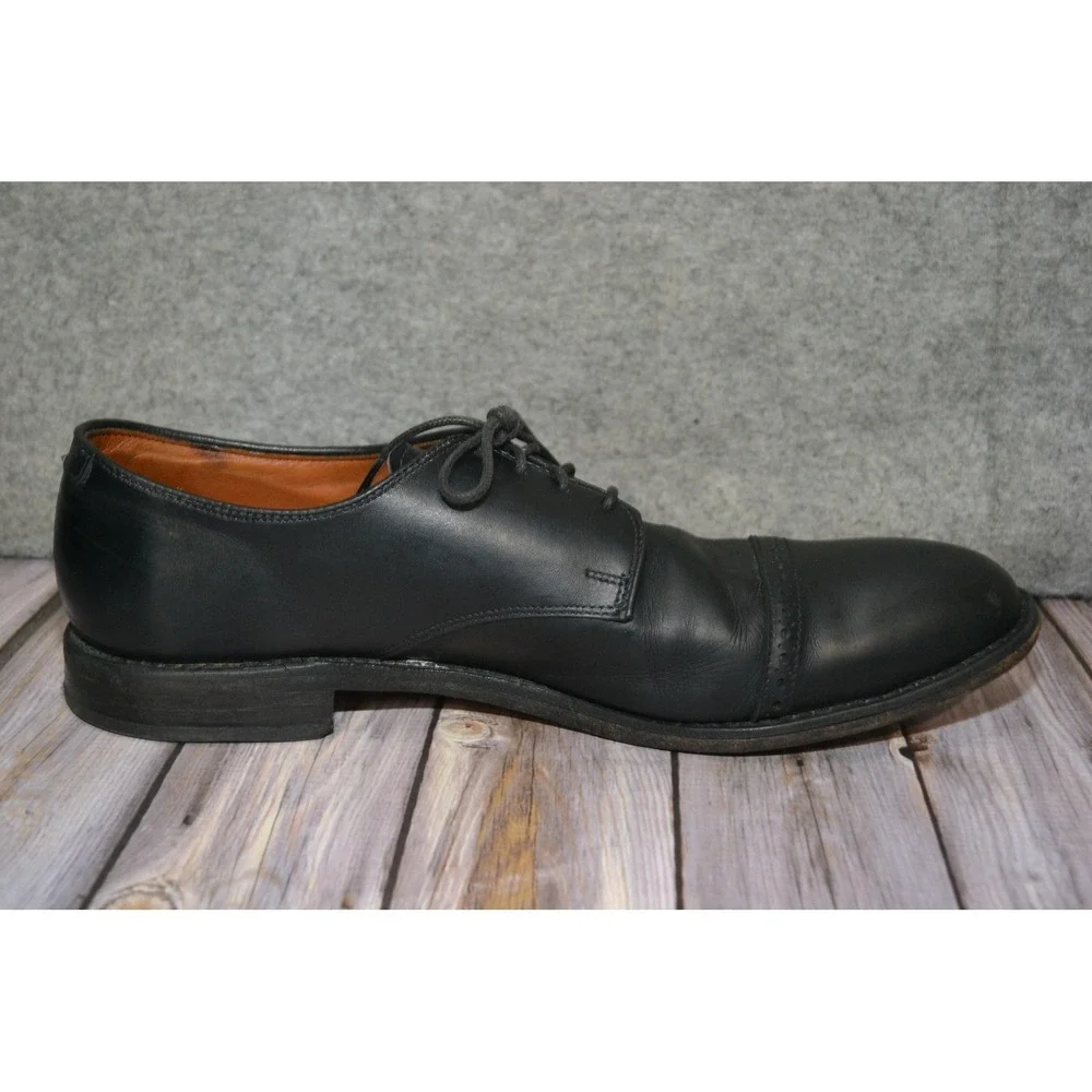 Allen‎ Edmonds Boulevard Shoes Mens 12 D Black Leather Cap Toe Derby Dress 7482